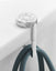 Carrie bag hook in silver, foldable handbag hanger for tables